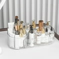 thumbnail image 1 of Organizer, Rotating Storage Tray, Clear Plastic Design, 360-Degree Spin for Easy Access, Multifunctional for Vanity Table and Bathroom Counter, for Personal and Professional Use, 1 of 6