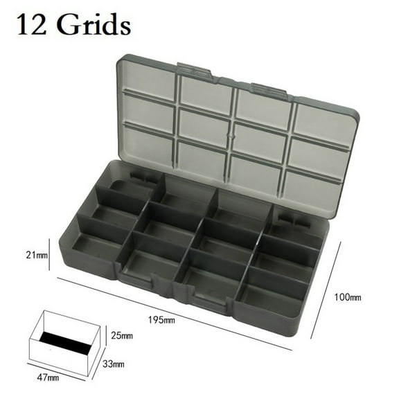 Organizer Storage Box Home Organization Plastic Screw Slots Sturdy Tool Adjustable Case Convenient Transparent