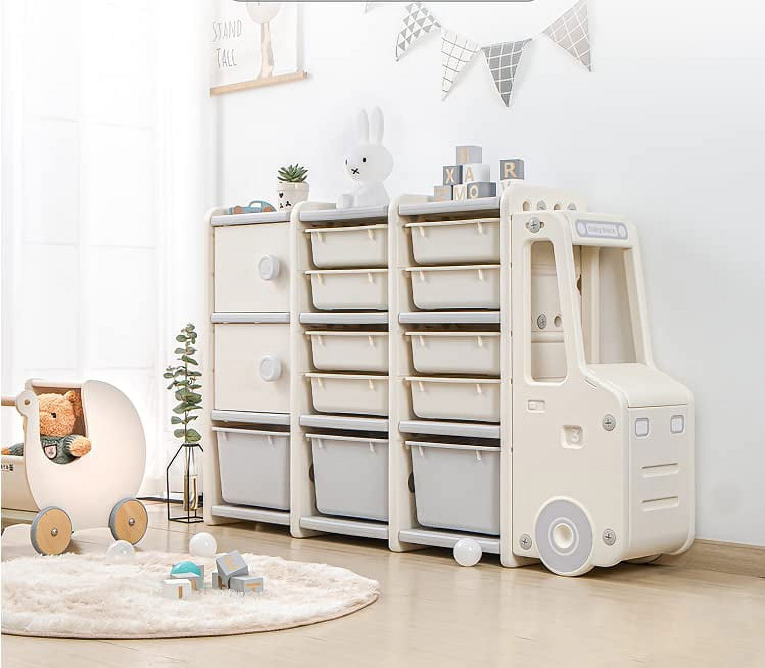 Tall best sale toy storage
