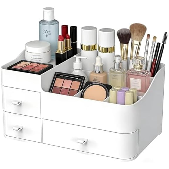Organizer Tween Girls Gifts,Large Capacity Bathroom Organizer and Storage with Drawers Trendy Stuff ,Vanity,Bathroom Countertop, Storage for Skincare,,Perfume,Brushes,Eyeshadow