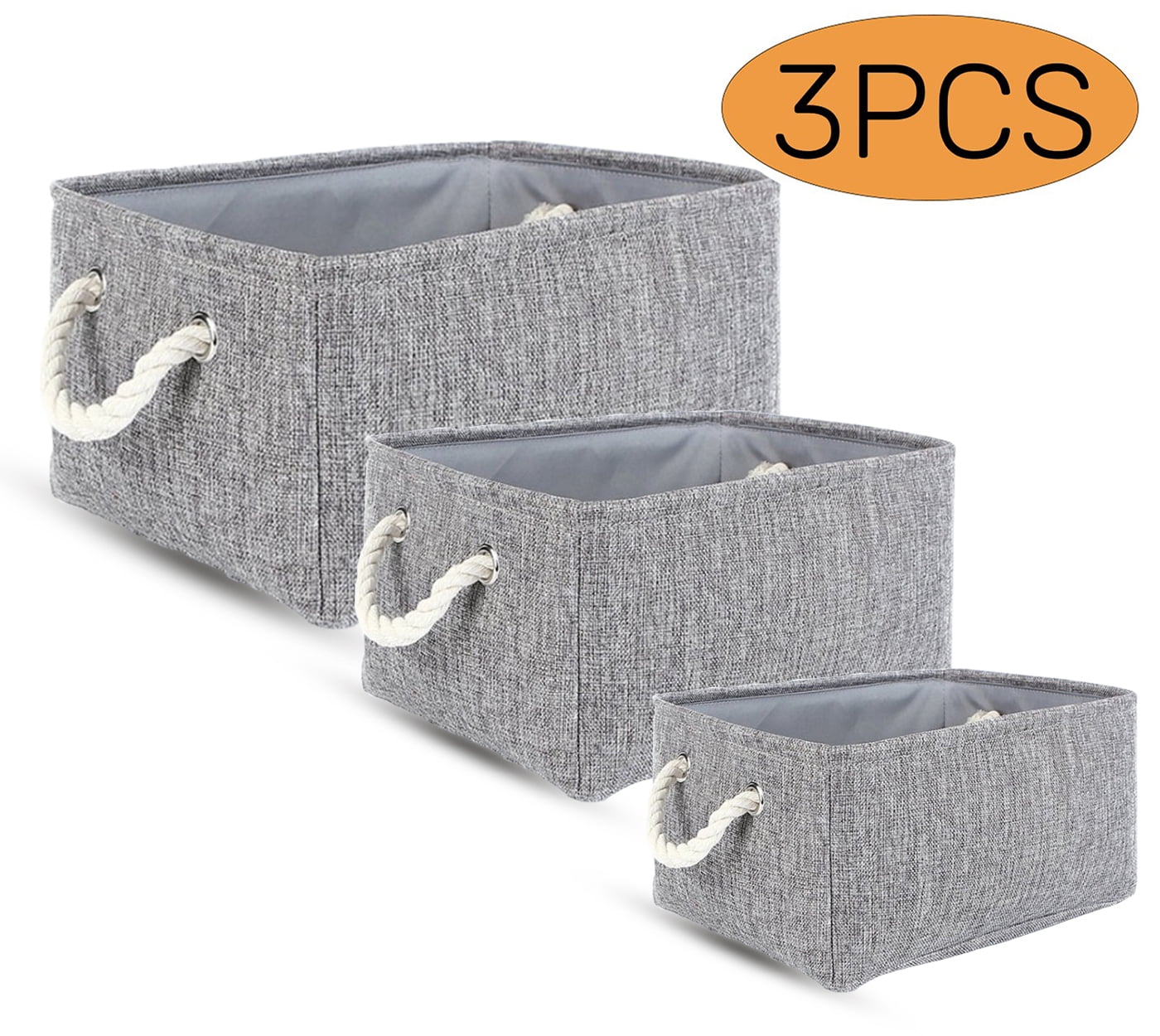 Organizing Baskets for Shelves Cube Fabric Storage Bins Collapsible