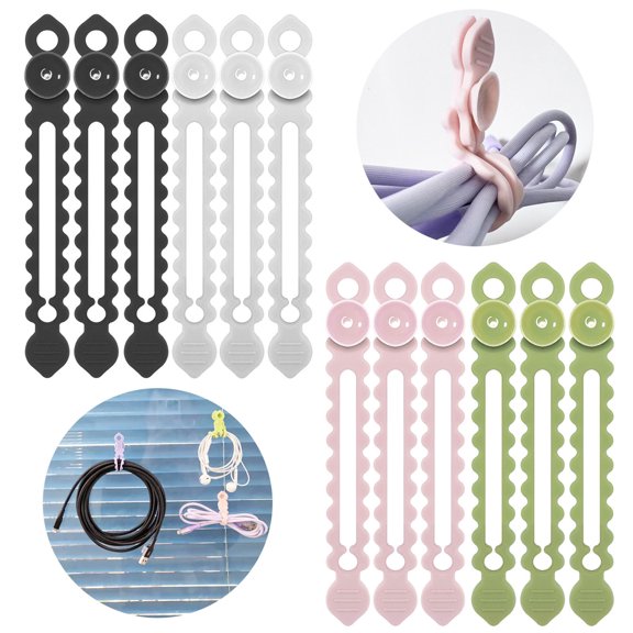 Organizing and Storing - Cable Tie With Suction Cup, Reusable Cable Management Organizer,Multipurpose Elastic Cord Organizer For Fastening Cable Cords Wires Hooks Hangers Holders