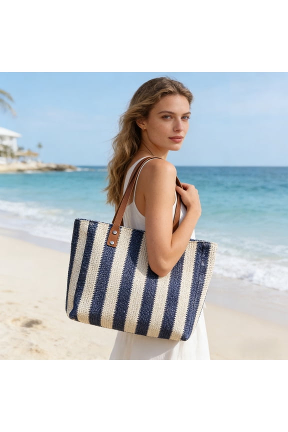 Organizing and Storing Clearance Sale - Shoulder Bag Weaving Crafts Shoulder Bag Underarm Bag Leisure Travel Storage Handbag Large Capacity Multifunctional Commuting Handbag