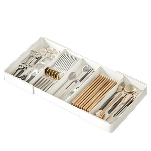 Organizing and Storing - Room Drawer Retractable Storage Box Kitchen Storage Tray Detachable Tray Household Partition Sorting Box Storage Trunks & Bag