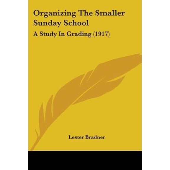 Organizing the Smaller Sunday School: A Study in Grading (1917) Paperback