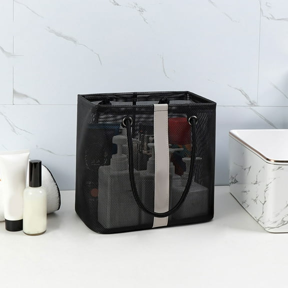 Organizing and Storing - Toilet Bag Storage Bag Metal Frame Polyester Material Shower Handle Basket Bath Bag Bathroom Storage & Organization