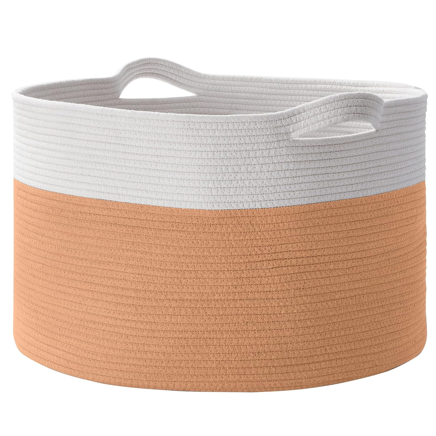 Organizix XXXXL Large Round Cotton Rope Storage Basket Bin Organizer