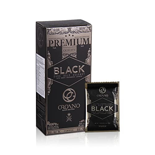 Organo Gold Gourmet Premium Black Coffee Made With Antioxidant Rich Organic Ganoderma Lucidum U.S.A. Packaging (1 Box)