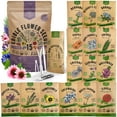 thumbnail image 1 of Organo Republic - 15 Edible Flower Seeds Varieties - 4,800+ Non GMO Heirloom Garden Seeds, 1 of 6