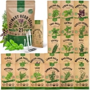 Organo Republic - 21 Culinary Herb Seeds Varieties - 11405+ Non GMO Heirloom Garden Seeds