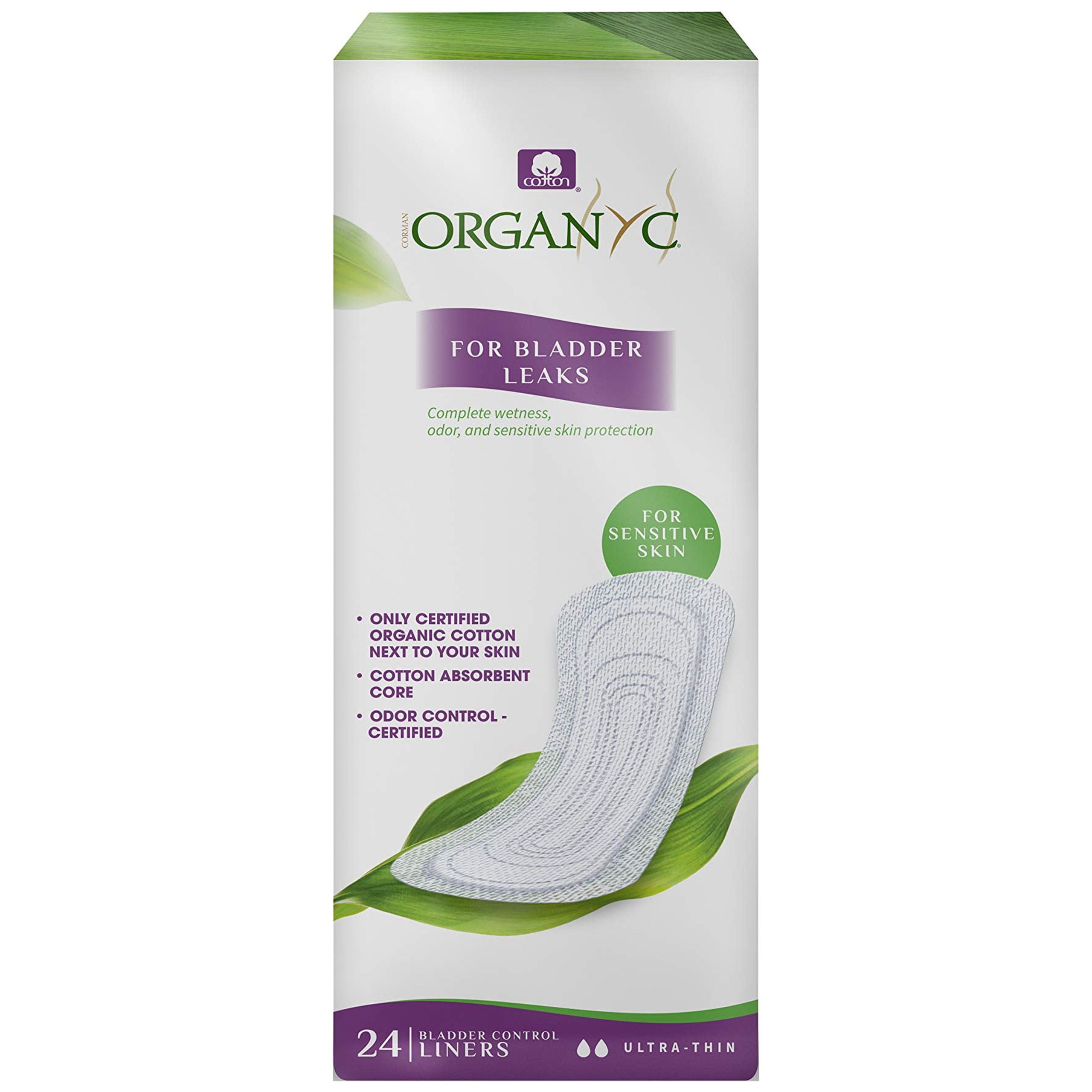 Liners For Incontinence Organyc 100% Organic Cotton Light Incontinence Liners for Bladder ...