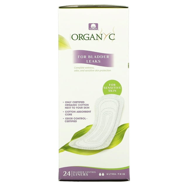 Organyc 100 Organic Cotton Light Incontinence Liners for Bladder