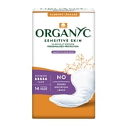 Corman Organyc Cotton Light Incontinence Pads for Bladder Control, Odor Protection, 14 Count