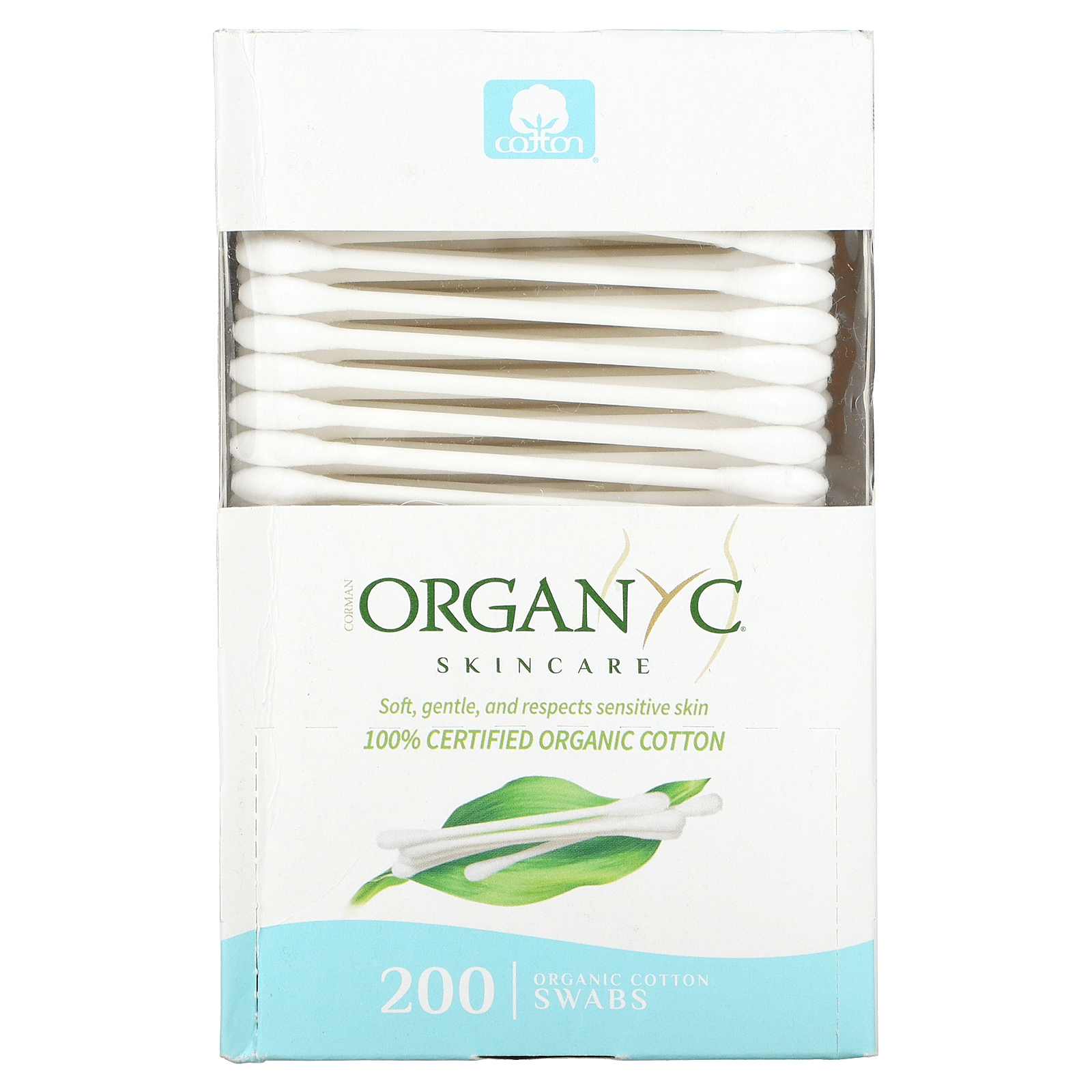 Organyc, Organic Cotton Swabs, 200 Swabs