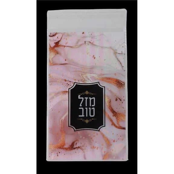 Organza 3504-12-01 6 x 10 in. Rose Mazel Tov Cellophane Bags - Selfstick - Pack of 20