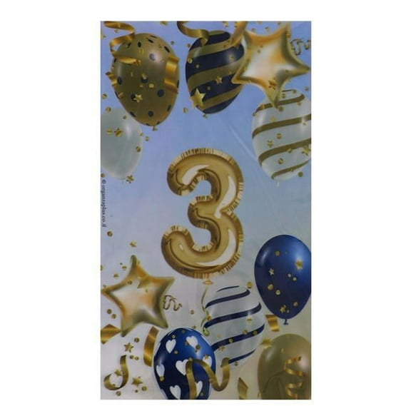 Organza 4059 6 x 12 in. Upsherin Cellophane Bags with 3 in. Balloons - Pack of 20