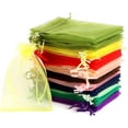 thumbnail image 1 of Organza Bags 4×6", 100PCS Wedding Favor Bags with Drawstring, Mixed Color Mesh Jewelry Gift Bags for Party, Festival, Bathroom Soaps, Makeup Organza Favor Bags, 1 of 14