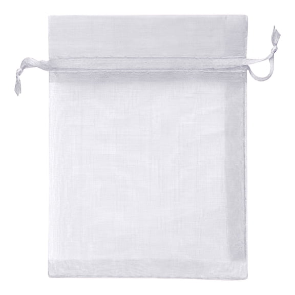 Organza Bags with Drawstring 1 Pc Sheer Organza Gift Bag Small Mesh Gift Jewelry Candy Pouch Sheer Drawstring Pouches Gift Packaging Bag for Wedding Christmas Party, 3.94x5.91 Inch, White