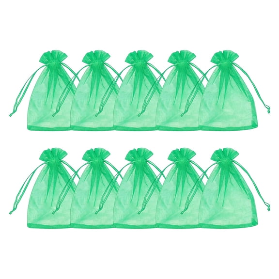 Organza Bags for Small Gift, Premium Mesh Bags, Drawstring Candy Jewelry Packaging Sachet Bags, Easter Day Wedding Party Favors Small Gift Bags, 10 Pcs, 3.54x2.75"