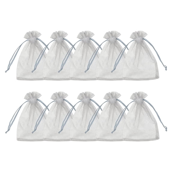 Organza Bags for Small Gift, Premium Mesh Bags, Drawstring Candy Jewelry Packaging Sachet Bags, Easter Day Wedding Party Favors Small Gift Bags, 10 Pcs, 3.54x2.75"