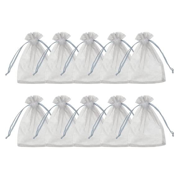 Organza Bags for Small Gift, Premium Mesh Bags, Drawstring Candy Jewelry Packaging Sachet Bags, Easter Day Wedding Party Favors Small Gift Bags, 10 Pcs, 3.54x2.75"