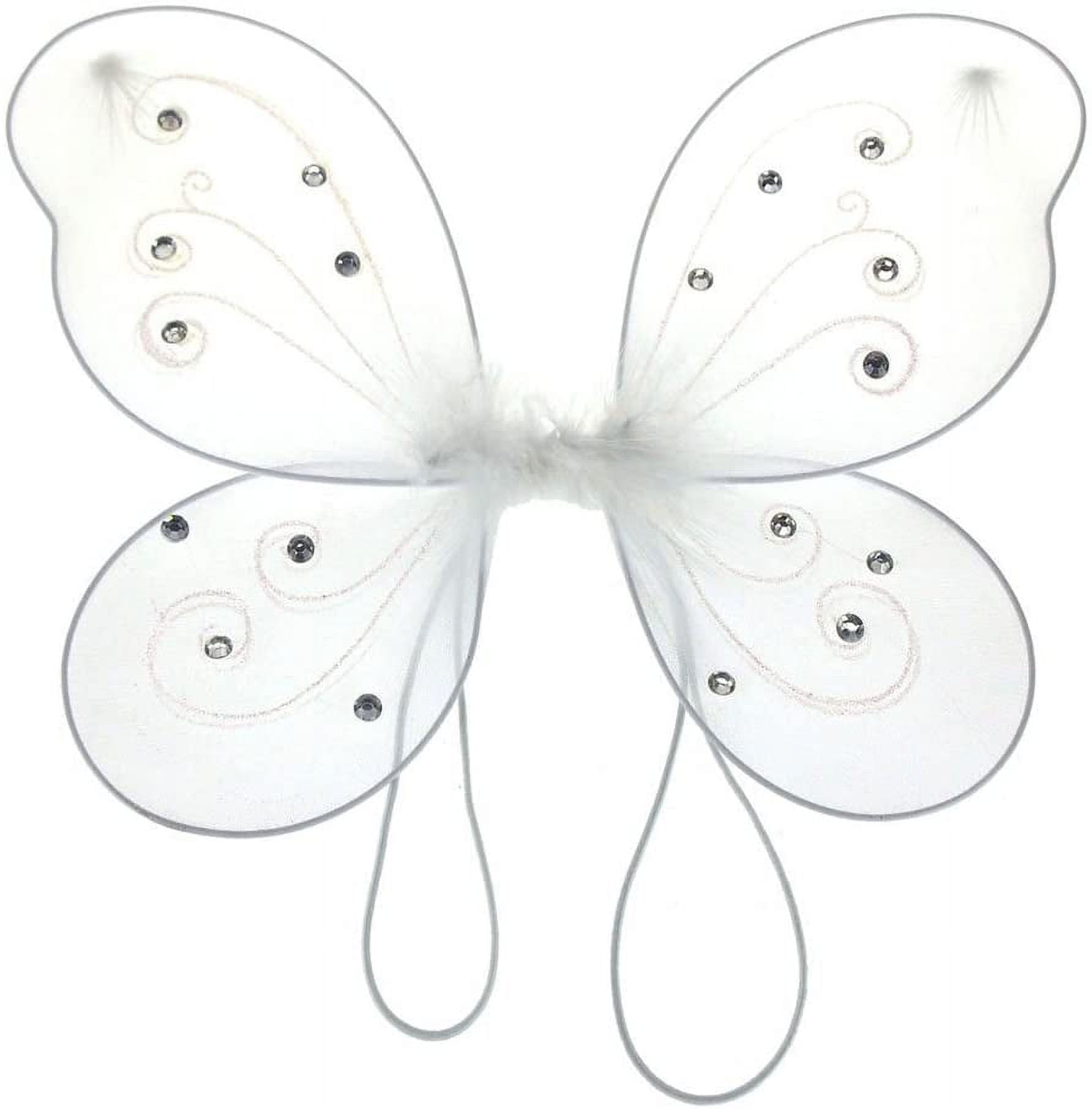 Fairy Wings with Glitters and Clear Rhinestones for Crafts, Ornament and Jewelry Making (W001) 5.
