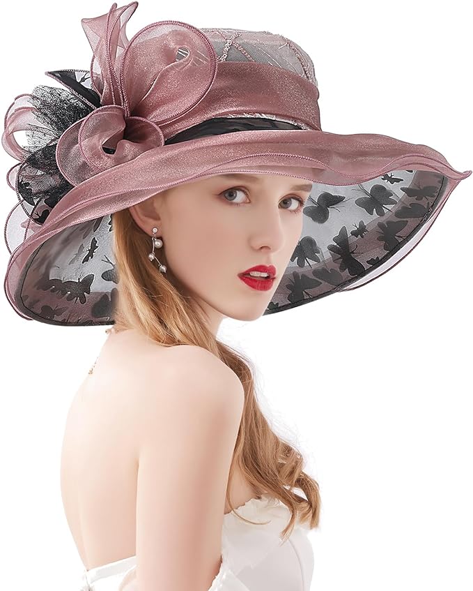 Organza Church Fascinator Wedding Tea Party Derby Hats for  display picture 2