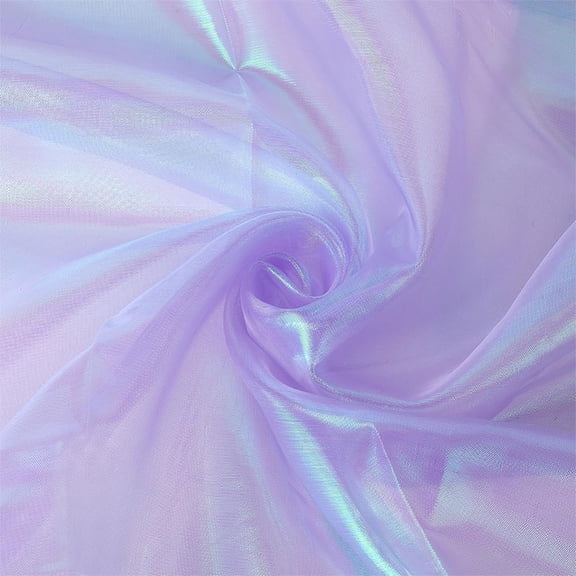 Organza Fabric 6.61.6 Yards Long Bridal Solid Organza Fabric Magic Gradient Organza Polyester Fabric Iridescent Holographic Gauze Fabric for Dress Performance Stage 59inch Wide Violet