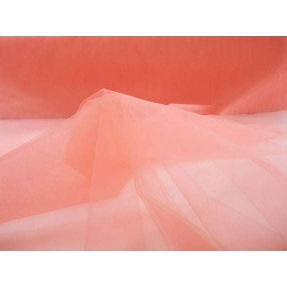 Organza Fabric Roll 60" Wide Quality Sheer Draping Crafts Wedding Fabric By Yard", (Color: Coral - Square Size: 50 Yards)
