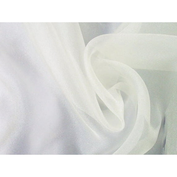 Organza Fabric Roll 60" Wide Quality Sheer Draping Crafts Wedding Fabric By Yard", (Color: White - Square Size: 100 Yards)