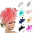 thumbnail image 1 of Organza Fascinator Hat for Women British Derby Church Tea Party Bridal, 1 of 8