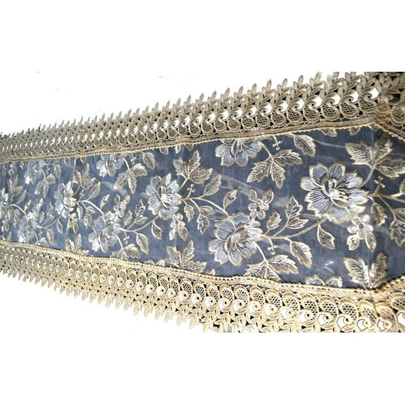 Organza Floral Embroidered Table Runner