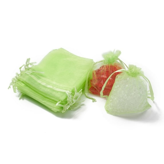 Organza Gift Bags with Drawstring Wedding Party Christmas Favor Gift Bags Organza Pouches for Potpourri Light Green 12x9cm