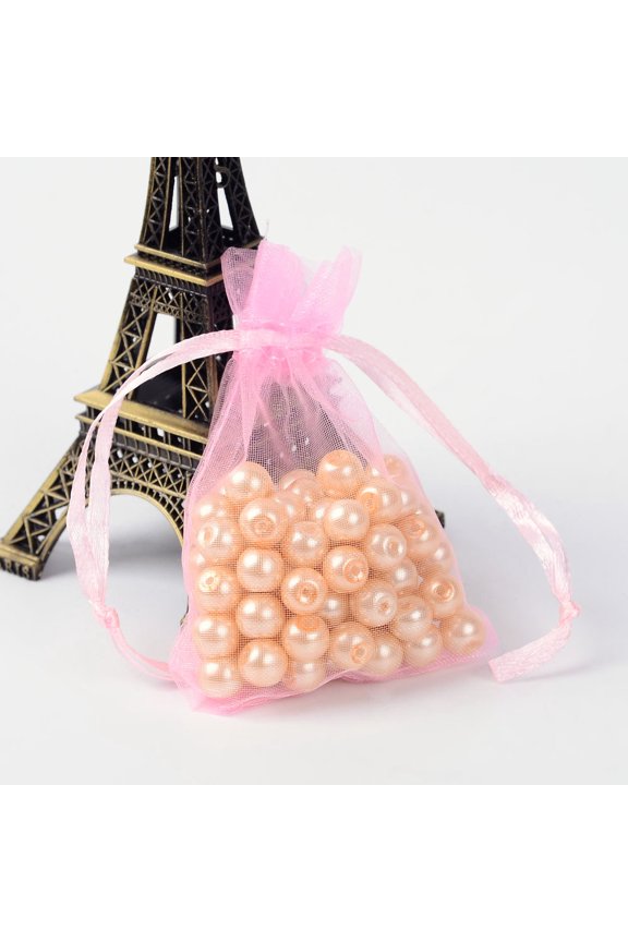 Organza Gift Bags with Drawstring Wedding Party Christmas Favor Gift Bags Organza Pouches for Potpourri Pink 9x7cm for DIY