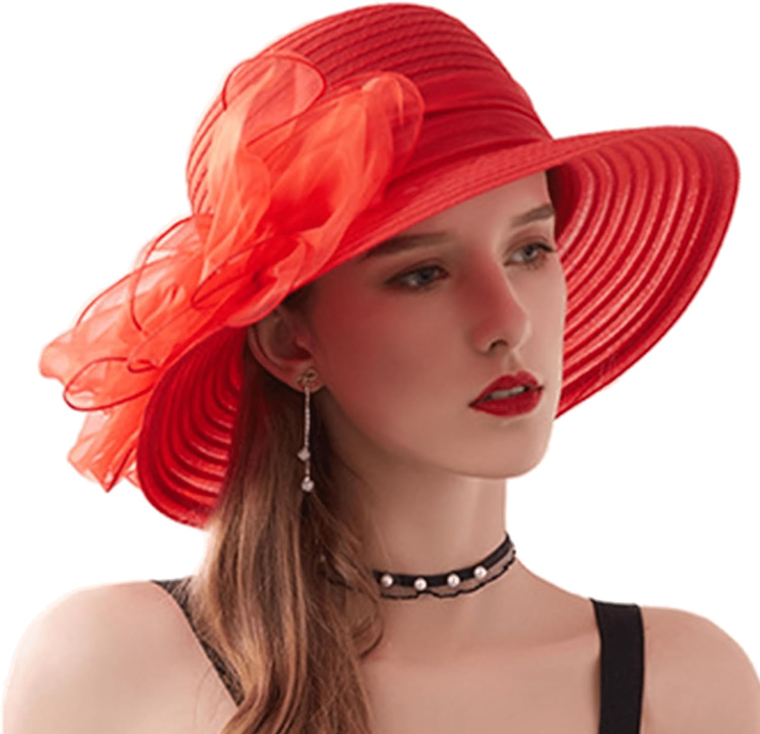 Organza Kentucky Fascinator Hat for Women - Derby Cocktail 