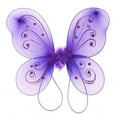 thumbnail image 1 of Organza Nylon Butterfly Wings with Glitters, 12-Inch - Purple, 1 of 1