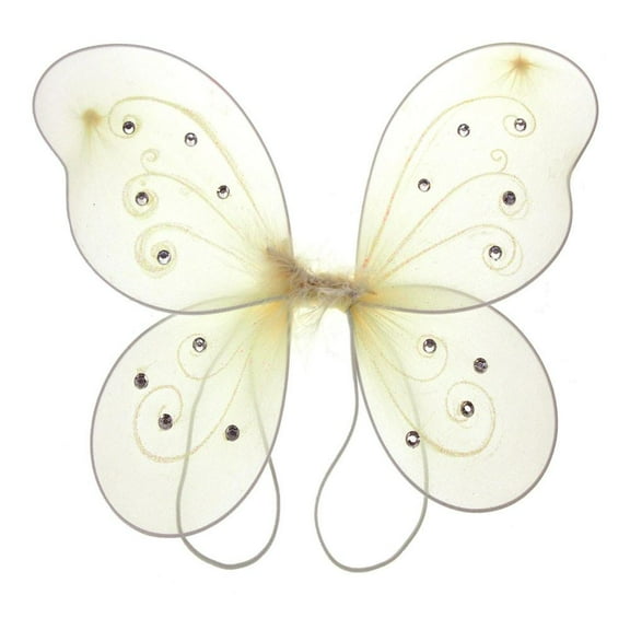 Organza Nylon Butterfly Wings with Glitters, 12-Inch