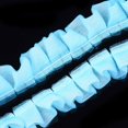 thumbnail image 1 of Organza Ribbon Pleated/Double Ruffle Ribbon Sky Blue 19~23mm 30m/bundle, 1 of 9