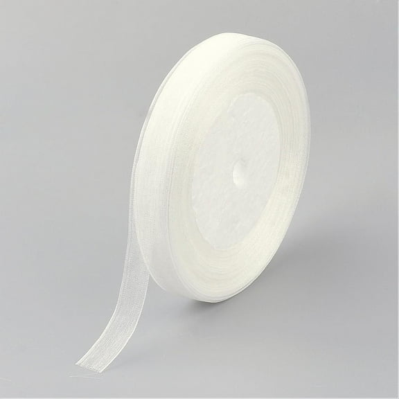 Organza Ribbon White 3/8 inch(10mm) 50yards/roll(45.72m/roll) 10rolls/group 500yards/group(457.2m/group) diy