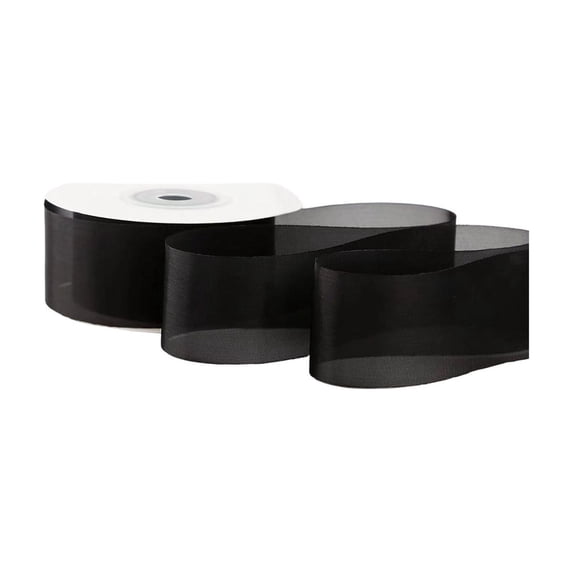 Organza Ribbon, Wide Iridescent Fishtail Sheer Durable 100% Polyester Craft Ribbon, 708 Inches Long, for Jewelry Making, Diy Hair Bows, and Wedding Party Garland Decorations