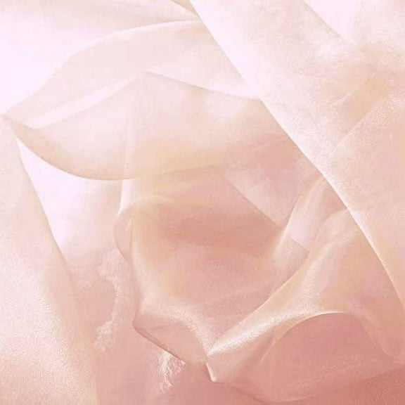 Organza Sheer Fabric by The Yard – 60 Inch Wide Lightweight Material for Veils, Dresses, Wedding Décor, Costumes, Crafts & DIY Sewing Projects ( 1 Yard, Baby Pink)
