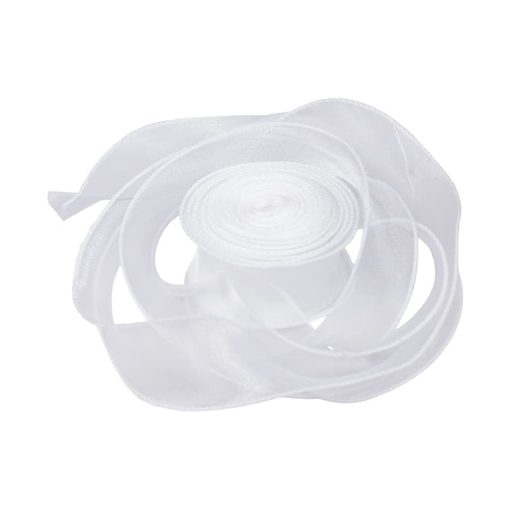 Organza Sheer Ribbon 1.6 inch x 10Yd Ribbon Handmade Fabric Ribbons for Gift Wrapping Christmas Tree Crafts Bows Wedding Invitations Wreaths Wrap Peach,Multi-colors