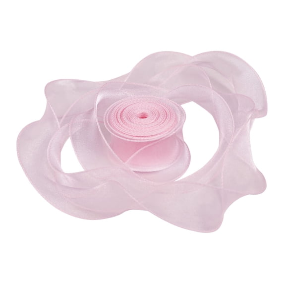 Organza Sheer Ribbon 1.6 inch x 10Yd Ribbon Handmade Fabric Ribbons for Gift Wrapping Christmas Tree Crafts Bows Wedding Invitations Wreaths Wrap Peach,Multi-colors