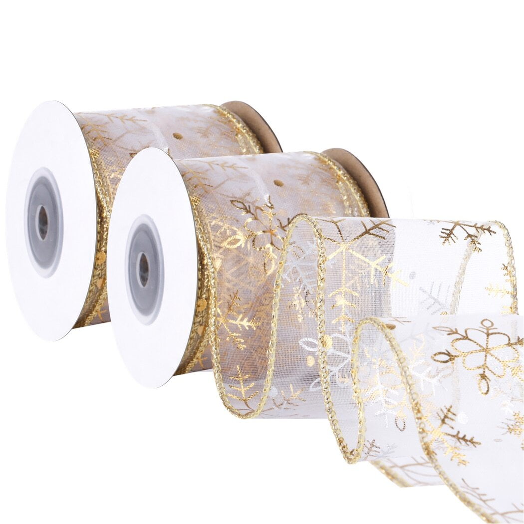 Wired Sheer Ribbon W/satin Edge Peach #03