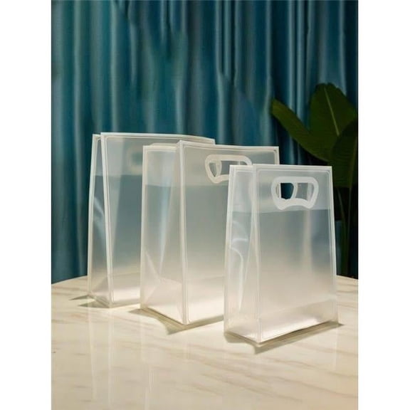 Organza 7550- 1 Transparent Bag with White Frame - Large