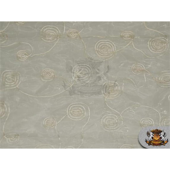 Organza Twirl Donattelo Fabric IVORY / 60" Wide / Sold by the yard