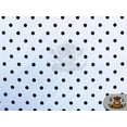 thumbnail image 1 of Organza Velvet Flock Polka Dots Fabric White Black / 60" Wide / Sold by the yard, 1 of 1