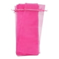 thumbnail image 1 of Organza Wine Bags, 12Pack 14.5 x 5.5 In Rose Red Sheer Mesh Wine Wrapping Bags With Drawstring Display Pouches, 1 of 6
