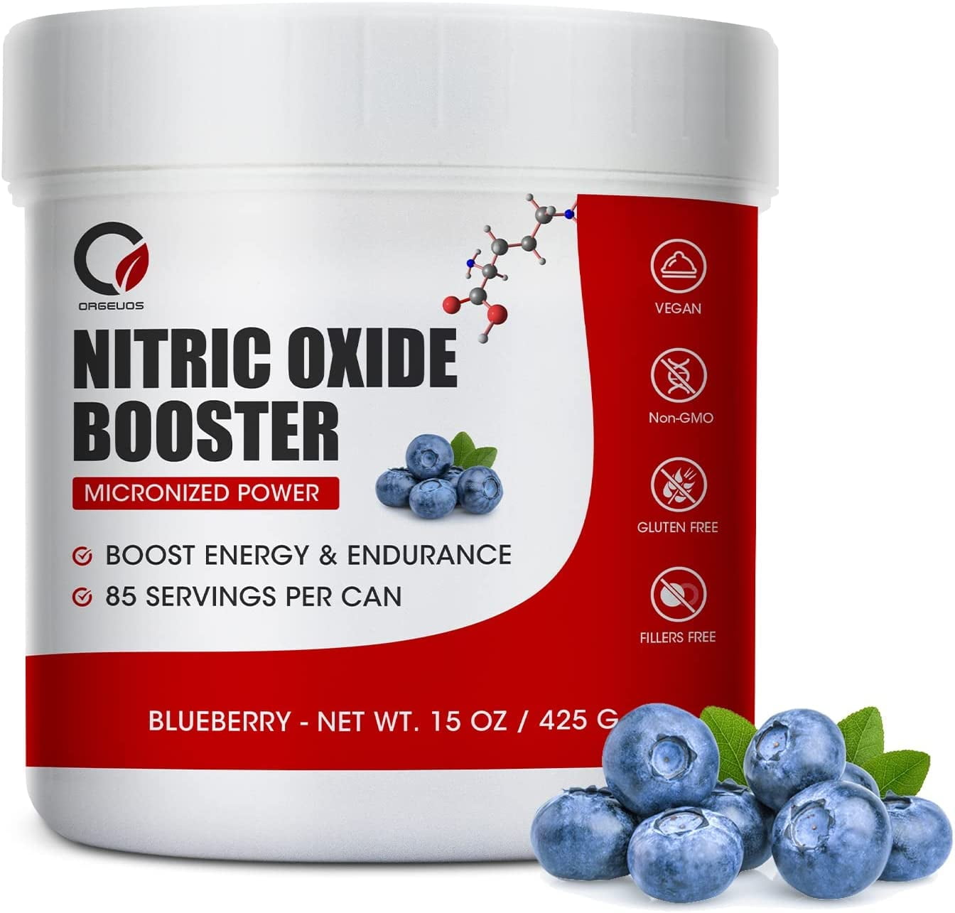 Orgeuos Nitric Oxide Powder Supplements, Support for Blood Circulation
