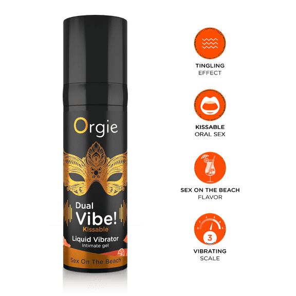 Orgie Dual Vibe! Women's Pleaure Gel, Sex on The Beach, 0.5 fl oz